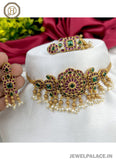 Premium Quality AD Stone Studded Designer Short Necklace set JH2608
