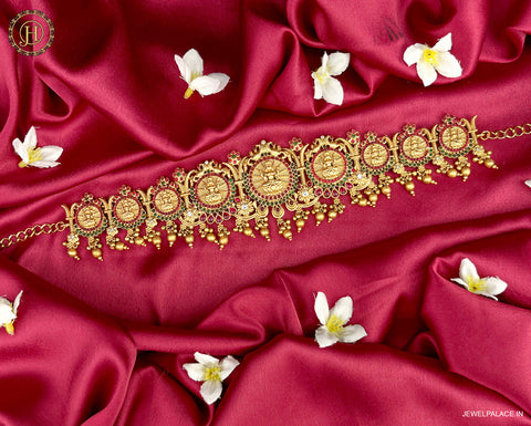 Matt Finish Temple Design Vaddanam Kamarpatta Waist Hip Belt JH2710