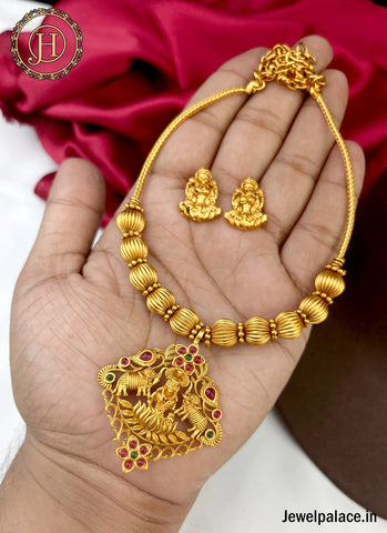 Beautiful Gold Plated Antique Necklace Set JH2720