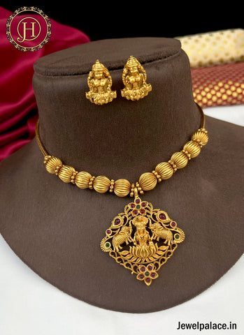 Beautiful Gold Plated Antique Necklace Set JH2720
