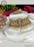 Elegant Gold Finish Temple Short Necklace JH2806