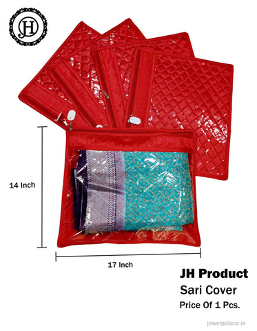 Wedding Gifting Saree And Suit Packing Cover Saree Bag Organizer for Wardrobe Storage JH2839