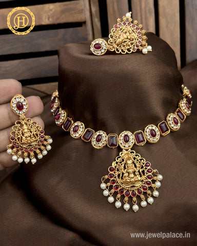 Beautiful Gold Plated Antique Necklace JH2848