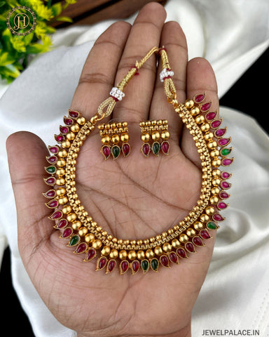 Beautiful Gold Plated Antique Necklace JH2856