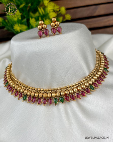 Beautiful Gold Plated Antique Necklace JH2857