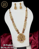 Elegant Gold Plated Designer Necklace With Earrings JH3079