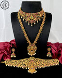 Antique Gold Plated Semi Bridal Jewellery JH3114