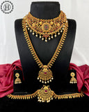 Antique Gold Plated Semi Bridal Jewellery JH3115