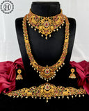 Antique Gold Plated Semi Bridal Jewellery JH3116