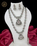 Elegant Oxidised Combo Necklace And Haram Set JH3131