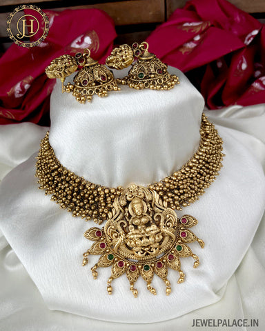 Temple Design Antique Gold Plated Premium Necklace JH3183