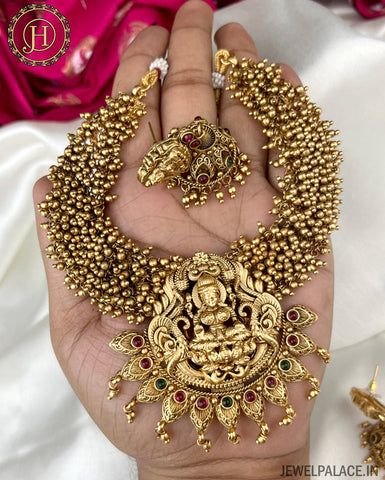 Temple Design Antique Gold Plated Premium Necklace JH3183