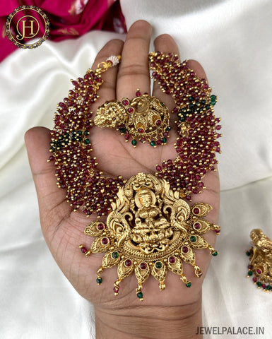 Temple Design Antique Gold Plated Premium Necklace JH3184