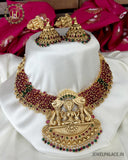 Temple Design Antique Gold Plated Premium Necklace JH3187