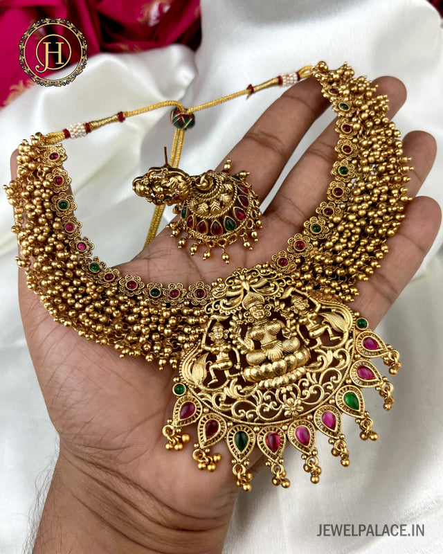 Antique gold necklace designs with weight and price // necklace designs  collections 916kdm //నేకలేస - YouTube