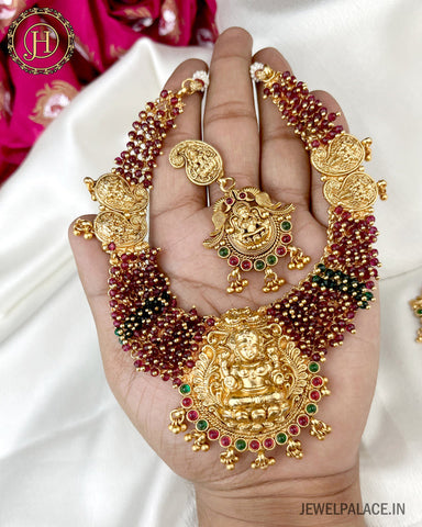 Temple Design Antique Gold Plated Premium Necklace JH3199