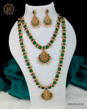 Elegant Gold Plated Matte Finish jewellery set combo lowest price With Matching Earrings Design JH3222