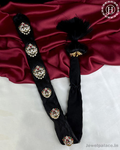 Jewel Palace Bharatanatyam Savaram & Kunjalam Kemp Ready Jada Set Hair Accessories Choti JH3223