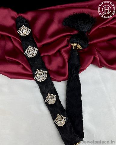 Jewel Palace Bharatanatyam Savaram & Kunjalam Kemp Ready Jada Set Hair Accessories Choti JH3223