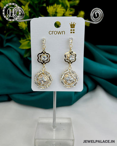 Antique Reverse Ad Stone Earring JH3264