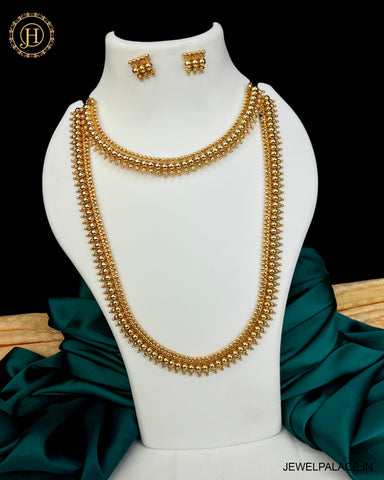 Elegant Gold Plated Matte Finish jewellery set combo lowest price With Matching Earrings Design JH3307