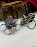 Gorgeous And Beautiful Silver Plated Adjustable Finger Rings For Girls JH3329