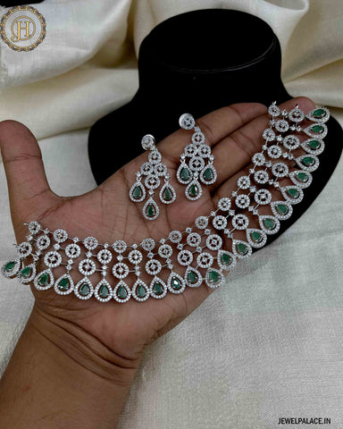 Exclusive Premium Quality AD Choker Necklace Set JH3339