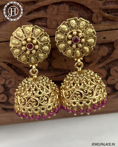 Latest Gold Plated Antique Earrings  JH3357