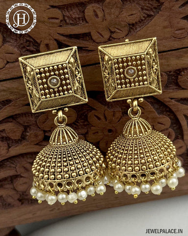 Latest Gold Plated Antique Earrings  JH3359
