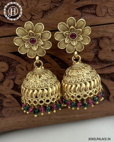 Latest Gold Plated Antique Earrings  JH3372