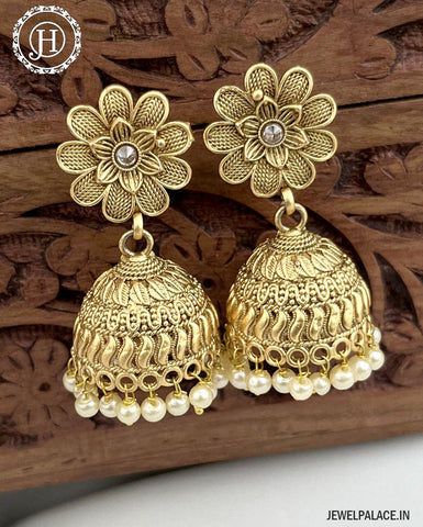 Latest Gold Plated Antique Earrings  JH3373