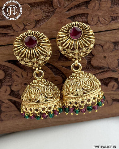 Latest Gold Plated Antique Earrings  JH3375