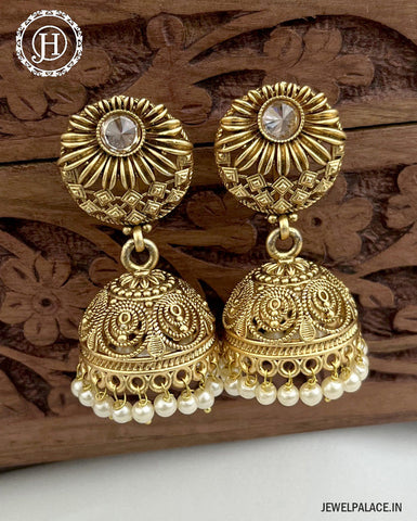 Latest Gold Plated Antique Earrings  JH3376