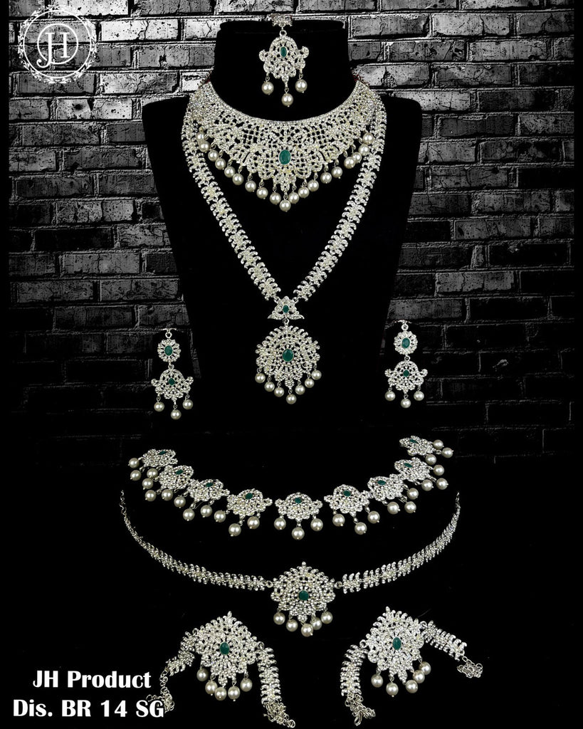 Silver pink necklace Indian Bridal Jewellry liva set – Glam Jewelrys