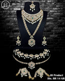 Silver Plated Beautiful CZ Stone Bridal Jewellery Set JH3439