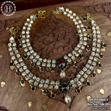 Charms Antique Golden Alloy Kundan Anklet for Women JH3448