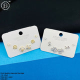 Imported  Brass Stud Earring Combo of 3 Pairs JH3454