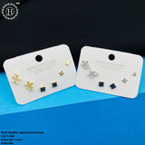 Imported  Brass Stud Earring Combo of 3 Pairs JH3456