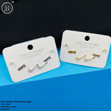 Imported  Brass Stud Earring Combo of 3 Pairs JH3458