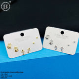 Imported  Brass Stud Earring Combo of 3 Pairs JH3460