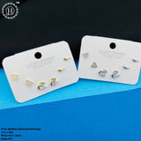 Imported  Brass Stud Earring Combo of 3 Pairs JH3462