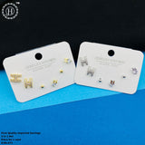 Imported  Brass Stud Earring Combo of 3 Pairs JH3464