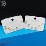 Imported  Brass Stud Earring Combo of 3 Pairs JH3467