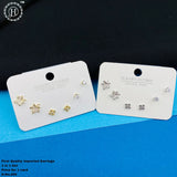 Imported  Brass Stud Earring Combo of 3 Pairs JH3471