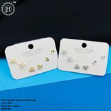 Imported  Brass Stud Earring Combo of 3 Pairs JH3477