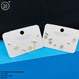 Imported  Brass Stud Earring Combo of 3 Pairs JH3478