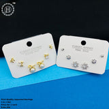 Imported  Brass Stud Earring Combo of 3 Pairs JH3479