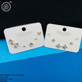 Imported  Brass Stud Earring Combo of 3 Pairs JH3480