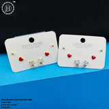 Imported  Brass Stud Earring Combo of 3 Pairs JH3481