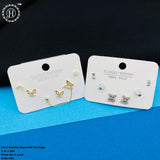 Imported  Brass Stud Earring Combo of 3 Pairs JH3482